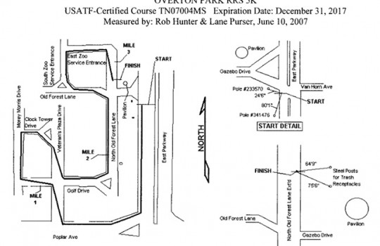 Forrest Spence 5K race course